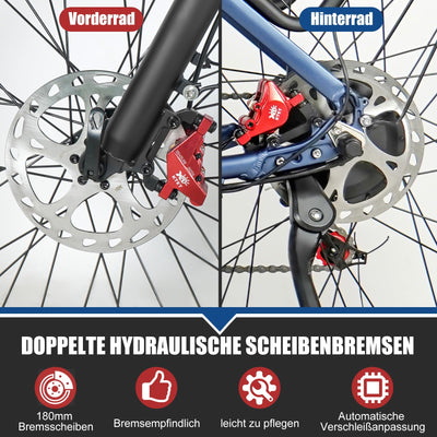 Skivogr E Bike Herren Damen, 30A/1440Wh Akku Elektrofahrrad, E Fatbike mit 26" x 4.0 Tire, City E-Bike mit 250W Motor, Elektro Fahrrad Mountainbike(Höhe über 173 cm, Tragfähigkeit 200 kg)