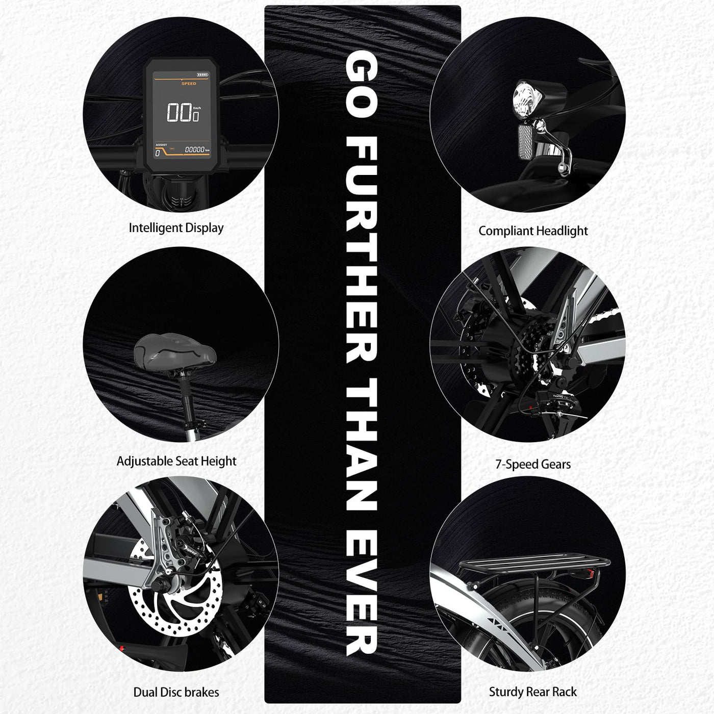 HITWAY 20 * 4.0" Elektrofahrrad, 48V,499Wh Akku E Bike bis zu 50-100KM, 250W Motor Fat Tire Pedelec, Faltbare Elektrofahrräder mit 7-Geschwindigkeiten für Erwachsene Pendler