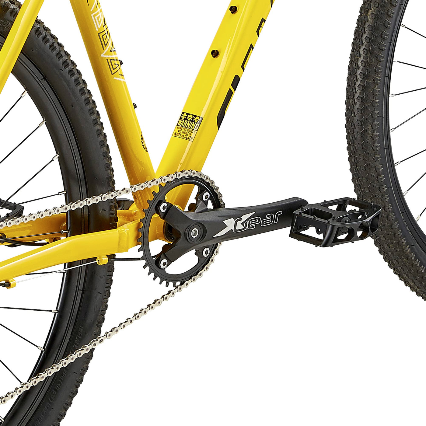 Eastern Bikes Alpaka 29" Leichtgewichts-MTB Mountainbike, 9-Gang, hydraulische Scheibenbremsen, vordere Federung in 4 Rahmengrößen erhältlich (15", Gelb)