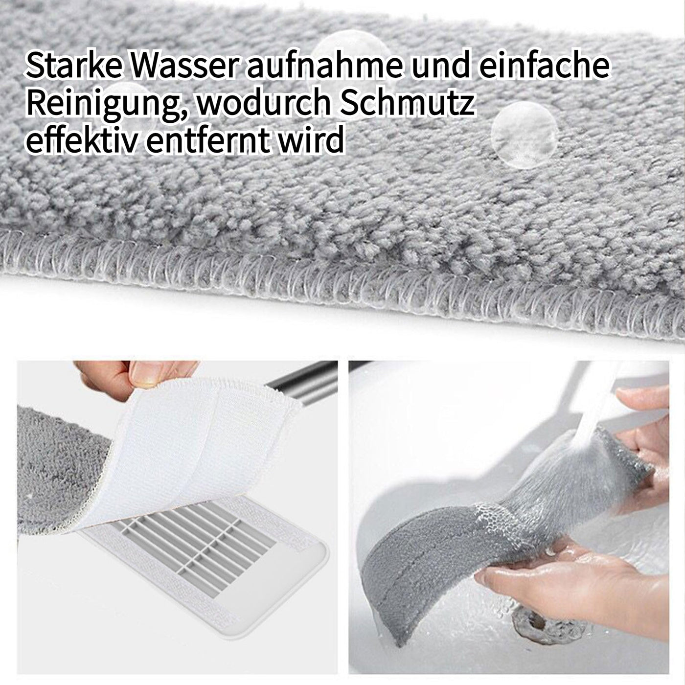 Shakub Fensterwischer 80-134cm mit Silikonabzieher & Mikrofaserschrubber 180°Drehbar,Abnehmbar Fensterabzieher Breite 26cm für Bad, Dusche, Glas, Spiegel, Auto(Ohne Düse 134x26cm)