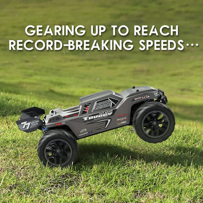 HAIBOXING Ferngesteuertes Auto, 1:18 RC Cars 36 km/h Hobby RC Auto mit Lights, 2,4 GHz Wasserdichter 4WD Off-Road Outdoor Indoor Fahrzeug, 2 Akku Lange Laufzeit (18868)