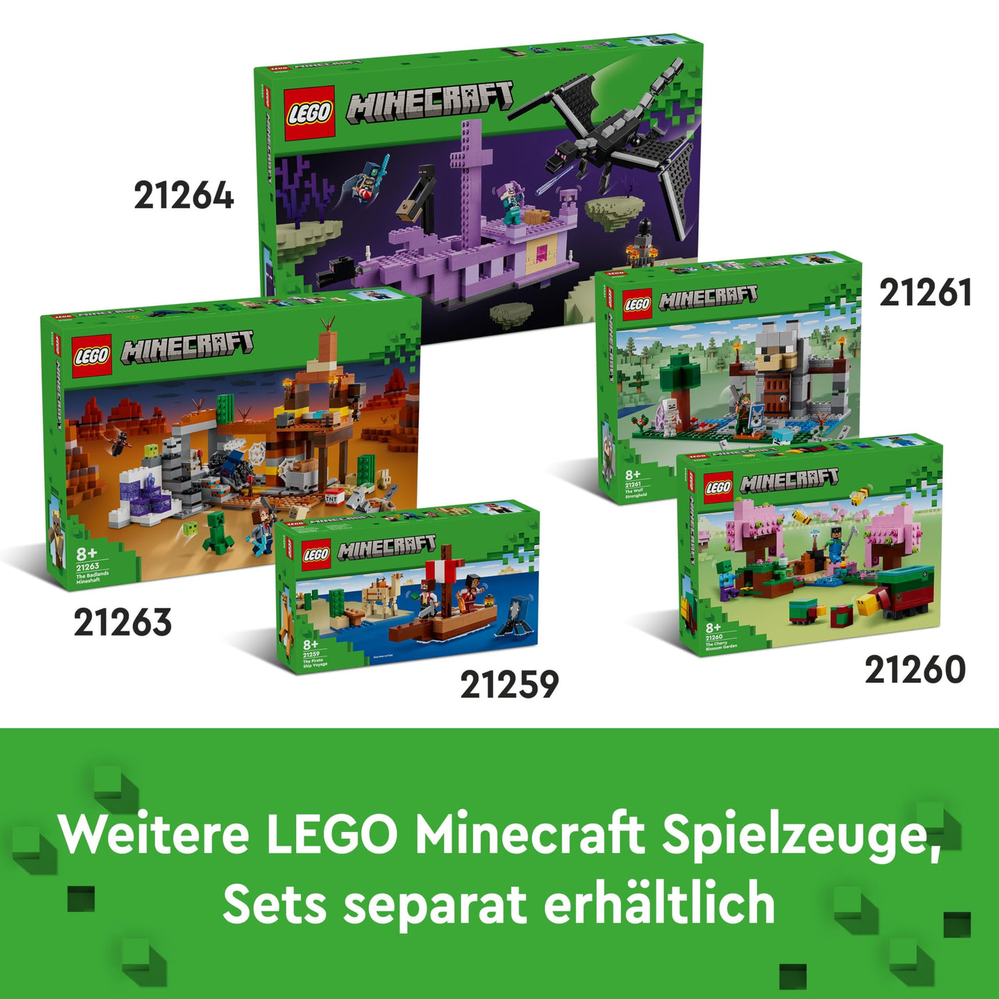 LEGO Minecraft Die Mine in den Badlands -Interaktives Spielzeug mit Forscher-, Creeper- und Spinnen Figuren sowie einer TNT-Explosionsfunktion - Gamer Geschenk für Jungen & Mädchen ab 8 Jahren - 21263