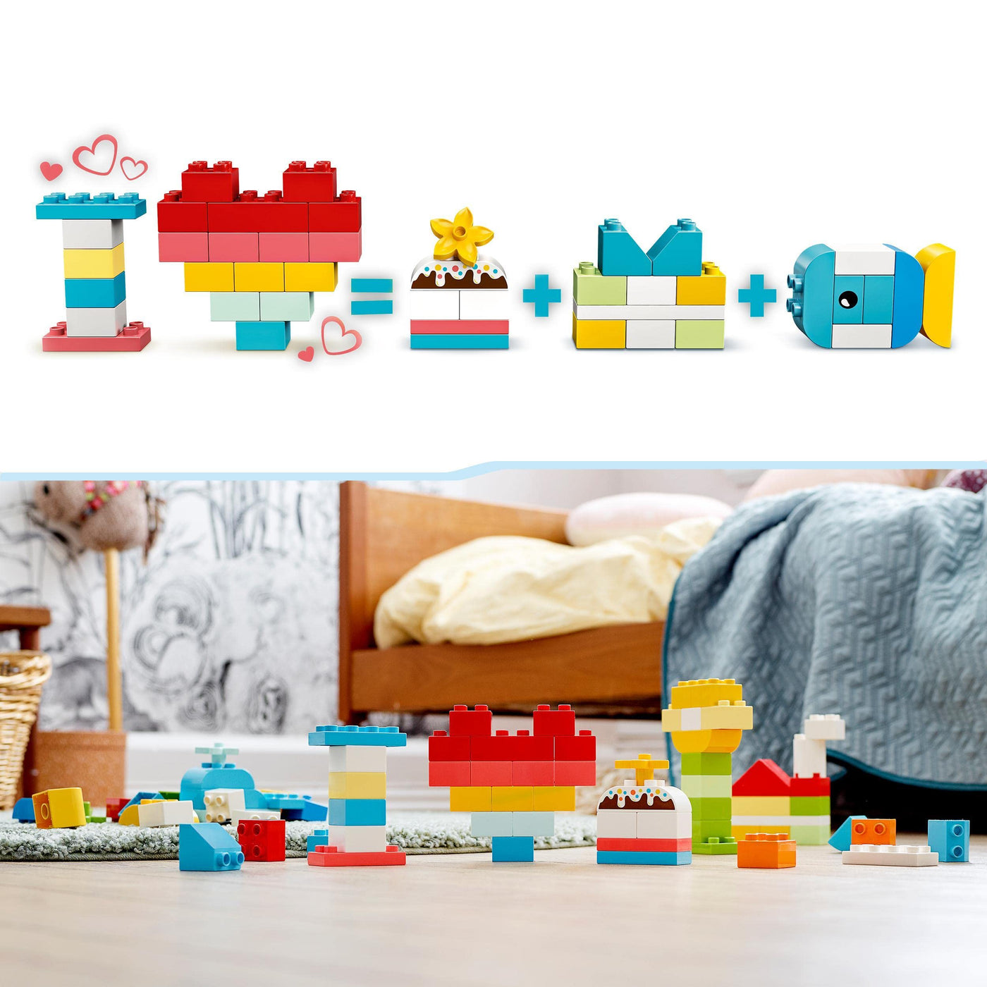 LEGO DUPLO Classic Mein erster Bauspaß, Bausteine-Box, Konstruktionspielzeug, Lernspielzeug zur Entwicklung und zum Lernen für Kleinkinder ab 1,5-3 Jahre 10909