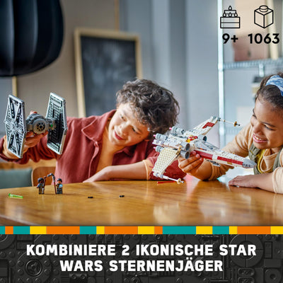 LEGO Star Wars 75393 Mashup aus TIE Fighter & X-Wing– Spielzeug mit 2 Raumschiffen, 4 Minifiguren und Droidenfigur, kreatives Geschenk für Jungs ab 9 Jahren und Fans