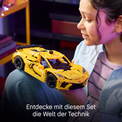 LEGO Technic Chevrolet Corvette Stingray - Bauspielzeug zum Sammeln - Spielzeug Sportwagen - Modell Auto - Geschenk für Jungen und Mädchen ab 9 Jahren, die Spielzeugautos lieben 42205