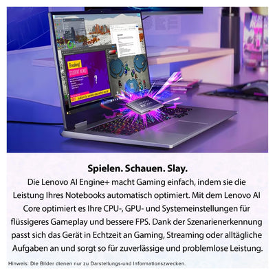 Lenovo LOQ Gaming AI Laptop, Intel Core i7-14700HX, 64 GB DDR5 RAM, 2 TB PCIe SSD, 17.3" Full HD Display, Nvidia GeForce RTX 5070, 24-Zone RGB Backlit QWERTZ Tastatur, Windows 11 Home, Luna Grey