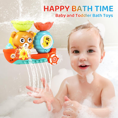 Badewannenspielzeug ab 1 2 3 4 Jahr, Bär und Bee, Wasserspielzeug Kinder, Badespielzeug Baby ab 1 Jahr, Badewannen Spielzeug, Wasserspielzeug Baby Spielzeug Geschenk für Jungen Mädchen Geburtstag