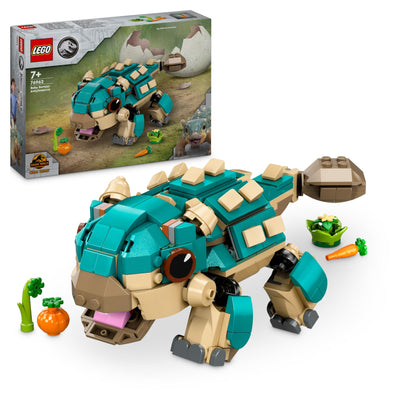 LEGO Jurassic World Baby Bumpy: Ankylosaurus, baubarer Spielzeug-Dinosaurier für Fans von Jurassic World: Neue Abenteuer, Geschenk für Jungen und Mädchen ab 7 Jahren 76962