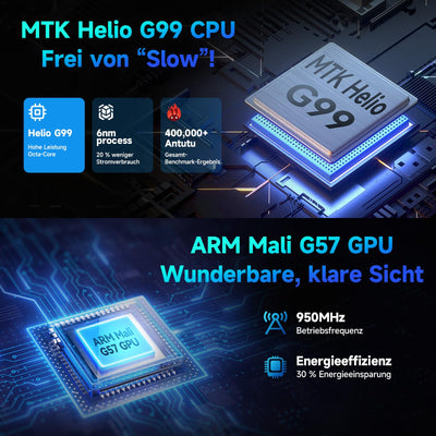 FEONAL Android 15 Tablet 12 Zoll 2K Display Helio G99 Gaming Tablet mit Tastatur/Stift/Maus, Gemini AI, 16(8+8) GB RAM+256GB ROM (2TB TF), 5G WiFi Tablets-PC, 21MP/9000mAh/Widevine L1/GPS/BT5 - Grau