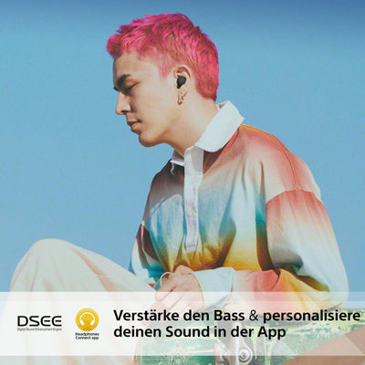 Sony WF-C700N kabellos, Bluetooth, Noise Cancelling Kopfhörer (kleine, leichte Kopfhörer mit Bluetooth Multipoint Connection, IPX4, bis zu 20h Akkulaufzeit, Schnellladung, iOS & Android) Schwarz