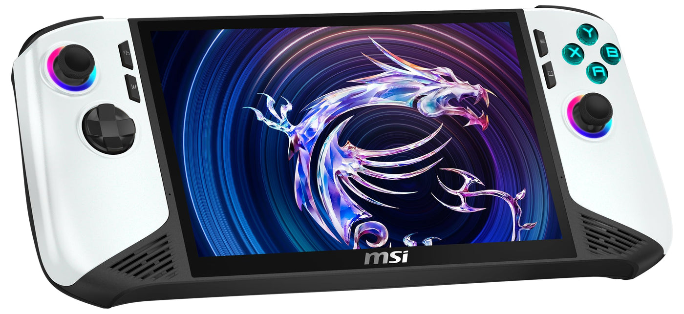 MSI Claw 8 AI+ Gaming Handheld, Polar Tempest Edition, 8 Zoll FHD+ 120 Hz Display, Intel Core Ultra 7 Prozessor 258V, 32 GB RAM, 2 TB SSD, Intel Arc Grafik, Windows 11 Home, Schwarz/Weiß, A2VM-091