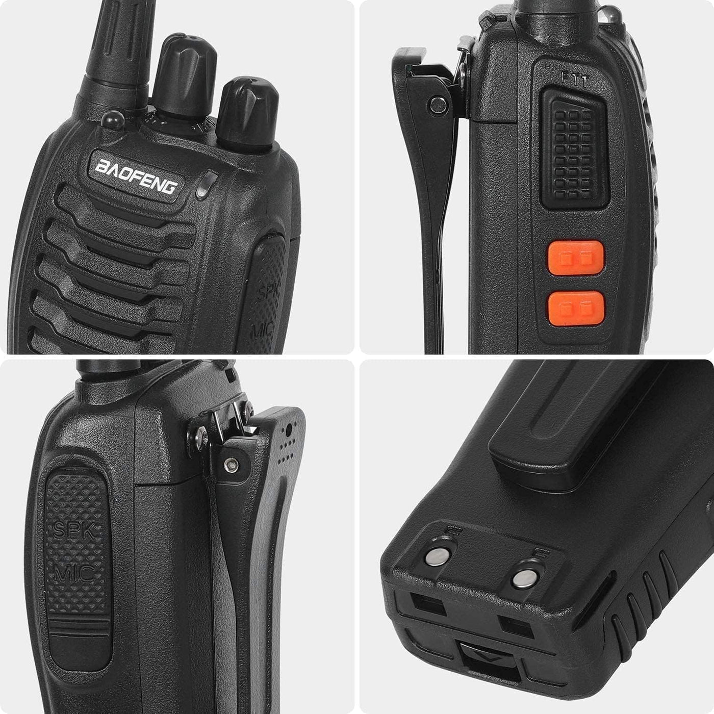 Walkie Talkie 16 KanäLe CTCSS/DCS FM, 1500 MAh Batterie, Max. GespräChsreichweite 5 Km, ProfifunkgeräT Mit Freisprecheinrichtung