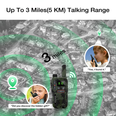 BAOFENG GT-18 Walkie Talkie PMR446 Lizenzfrei Funkgerät für Erwachsene Kinder, Wiederaufladbares Walky Talky 1500mAh Batterie, Dual-PTT, 16 Kanäle, Scan, Taschenlampe für Camping Wandern, 3er Pack
