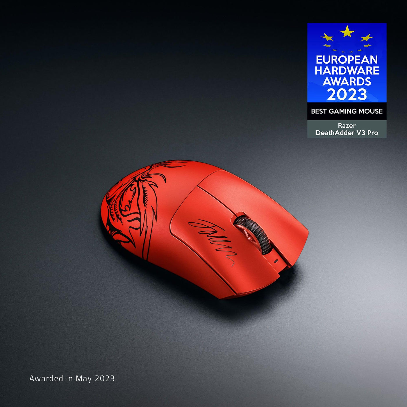 Razer DeathAdder V3 Pro - Leichte kabellose Ergonomische Esports-Maus (63g Leichtes Design, Focus Pro 30K Optischer Sensor, Mausschalter Gen-3, HyperSpeed Wireless) Faker-Edition