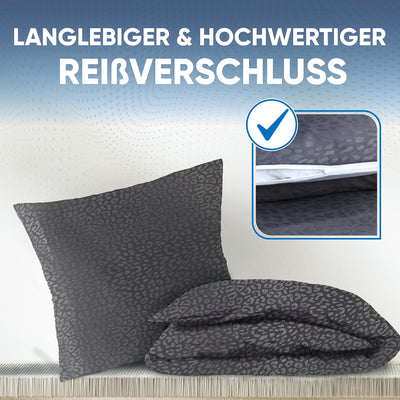 MALIKA® Bettwäsche Prägedruck 135x200 4 teilig | ÖkoTex Zertifiziert & für Allergiker geeignet |Bettwäsche Set mit je 2 Bettbezügen 135 x 200 & 2 Kissenbezügen 80x80