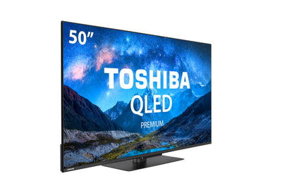 Toshiba 50QV3F63DG QLED-Premium-Fernseher, 127 cm, 4K Ultra HD, HDR, Smart-TV - (MEMC, Dolby Vision und Atmos, Bluetooth, rahmenloses Design)