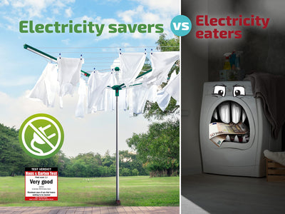 Leifheit Wäschespinne Linomatic 500 Deluxe Cover mit Leineneinzug für saubere Wäsche, Wäscheschirm für die ganze Familie, Wäscheständer inkl. Bodenhülse und Schutzhülle, 50m Leine für 5 Wäscheladungen