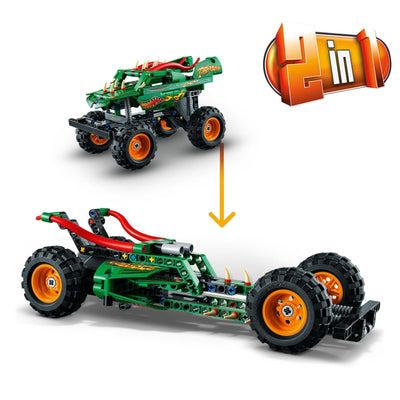 LEGO 42149 Technic Monster Jam Dragon, Monster Truck-Spielzeug für Jungen und Mädchen, 2in1-Rennwagen für Offroad-Stunts und als Geschenk für Kinder