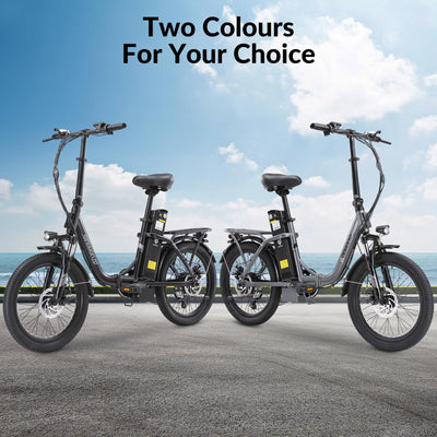 KIMDYMA C20 250W Faltbares E-Bike 120KM Reichweite 36V Akku 25km/h 7-Gang Leichtes Pedelec mit Drehmomentsensor Faltrat für Stadtpendler (schwarz)