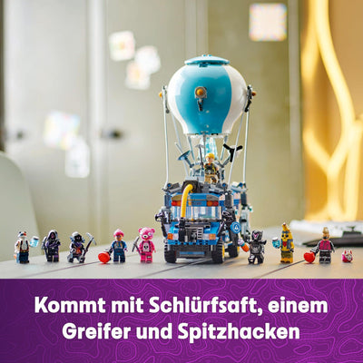 LEGO Fortnite Schlachtenbus – Spielzeug Fahrzeug aus dem Videospiel mit 9 Minifiguren und Zubehör – Geschenk für Gamer, Jungen und Mädchen und Fans ab 10 Jahren – Weihnachtsüberraschung - 77073