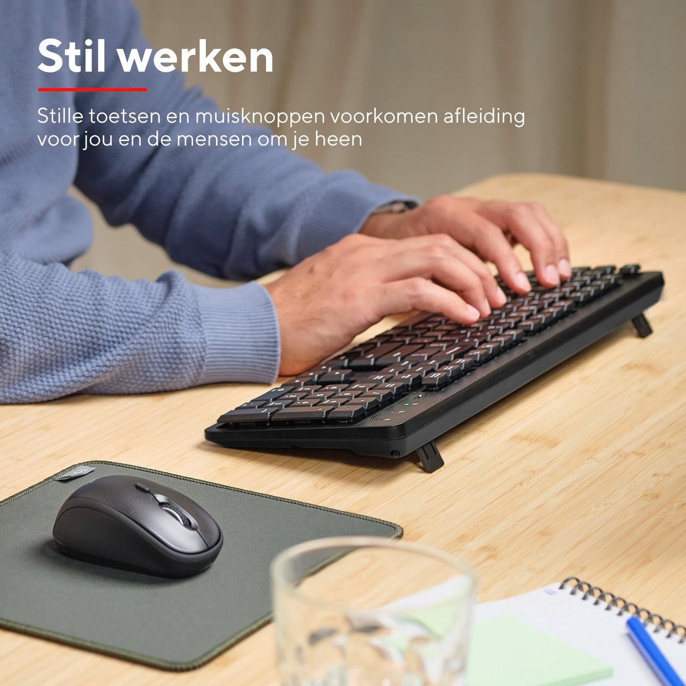 Trust ODY II Niederländisches QWERTY-Layout Tastatur und Maus Set Kabellos