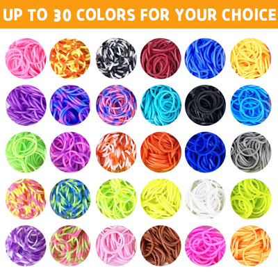 2700+ Loom Bänder Kit Jsdoin 30 Farben Loom Bands-Gummibänder mit Clips, Charms, Perlen und anderem Zubehör für DIY-Kits zur Herstellung von Freundschaftsbändern, Bastelsets, beste Halloween