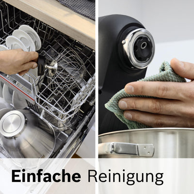 Bosch Küchenmaschine Serie 6 MUMS6ZS13D, NEU, Automatikprogramme, integr.1g Waage, 5,5l Schüssel, Durchlaufschnitzler, Scheiben, Knethaken/Rührbesen/Silikonbesen, spülm.fest, 1.600 W, silber/schwarz