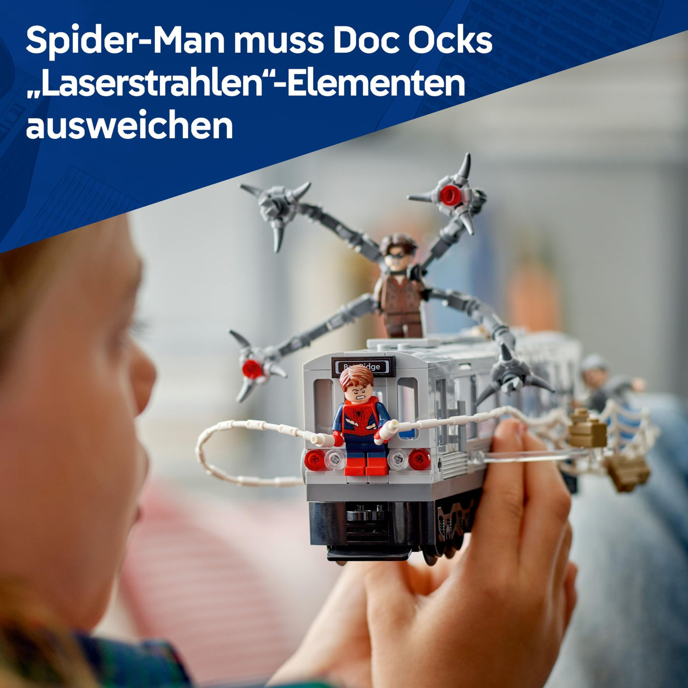 LEGO ǀ Marvel Spider-Man vs. Doc Ock: Showdown in der U-Bahn - Kreatives Spielzeug mit Superhelden Minifiguren - Spielzeug Zugmodell - Kinder Geschenk für Jungen und Mädchen ab 9 Jahren - 76321