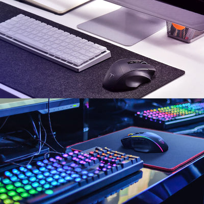 RisoPhy Gaming Maus Kabellose RGB,2.4G/USB-C/Bluetooth Maus mit 8 Programmierbare Tasten/10000DPI/7 RGB Beleuchtung,Wireless Ergonomische Maus für PC/Mac Gamer