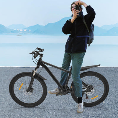 panfudongk 26 Zoll Mountainbike Fahrräder 21 Gang Carbonstahl Fahrrad mit Scheibenbremsen und Gabelaufhängung für Erwachsene geeignet 160-180 cm Fahrrad für Bergstraßen (Schwarz)