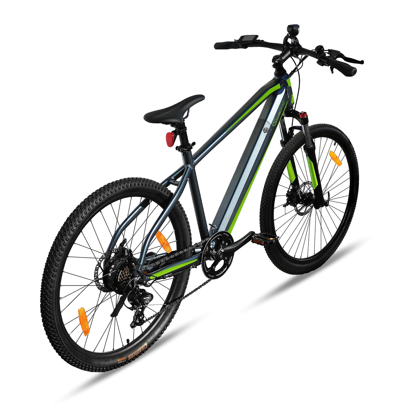SachsenRAD E-Bike Mountain Bike R8 Ranger mit StVZO-Zertifiziert, 27,5 Zoll,Hydraulischen Scheibenbremsen,7-Gang Schaltung,LCD-Display,36V Vollintegriertem Akku,On und Off-Road Reifen-Grau