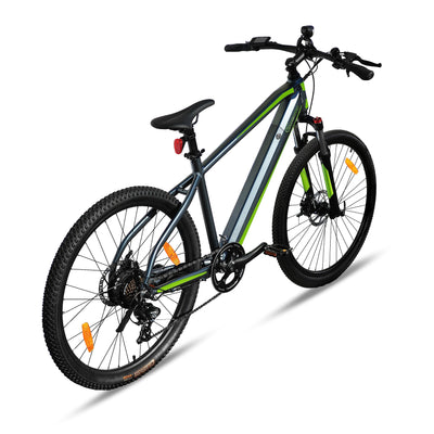 SachsenRAD E-Bike Mountain Bike R8 Ranger mit StVZO-Zertifiziert, 27,5 Zoll,Hydraulischen Scheibenbremsen,7-Gang Schaltung,LCD-Display,36V Vollintegriertem Akku,On und Off-Road Reifen-Grau