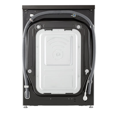 LG F4WV708P2BA, Klasse A, Frontlader-Waschmaschine 8 kg, Wi-Fi, AI Direct Drive, Tiefenreinigung mit Dampf, TurboWash 360°, TRIPLE A, Außentür aus gehärtetem Glas, 60x62x85 cm ꟷ Metallic Black Steel