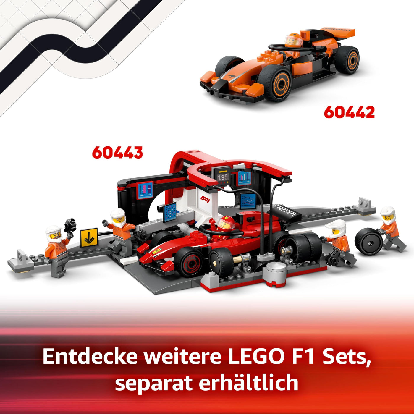 LEGO City F1 Transporter mit RB20 & AMR24 F1 Rennautos - Spielzeug Autotransporter für Red Bull & Aston Martin Formel 1 Teams - Inkl. 5 Minifiguren - Geschenk für Jungen & Mädchen ab 8 Jahren 60445