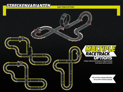 Carrera - 20062563 - Go I GT Super Challenge I Detailgetreue Audi R8 LMS GT3 evo II und Lamborghini Huracán GT3 im Maßstab 1:43 I Actiongeladener Rennspaß mit Rundenzähler und herausfordernder Strecke