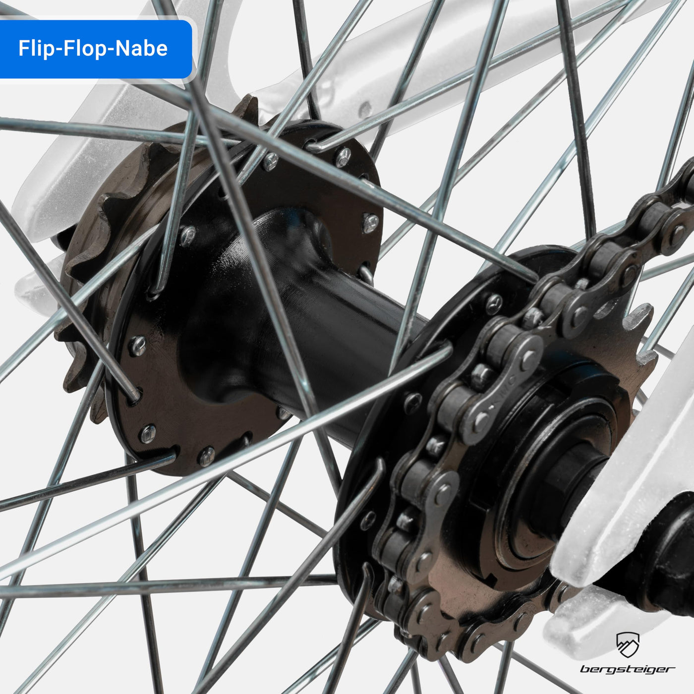 Bergsteiger Kyoto 28 Zoll Singlespeed Fixie Fahrrad, Aluminium Rahmen, Flip-Flop-Nabe, Retro-Design, Fixed Gear, Urban Bike für Herren & Damen