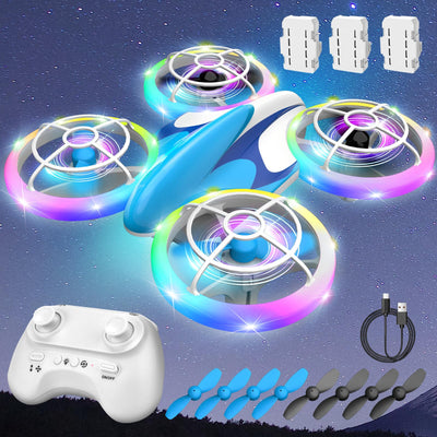 Nigecue Mini Drohne für Kinder Spielzeug ab 6 7 8 9 10+ Jahre, RC Flugzeug Drone mit 3 Akkus, 360°Flips, LED Lichter für Indoor Outdoor, Geschenk für Anfänger Jungen Mädchen