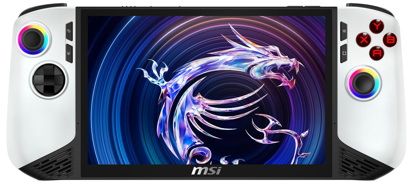 MSI Claw 8 AI+ Gaming Handheld, Polar Tempest Edition, 8 Zoll FHD+ 120 Hz Display, Intel Core Ultra 7 Prozessor 258V, 32 GB RAM, 2 TB SSD, Intel Arc Grafik, Windows 11 Home, Schwarz/Weiß, A2VM-091