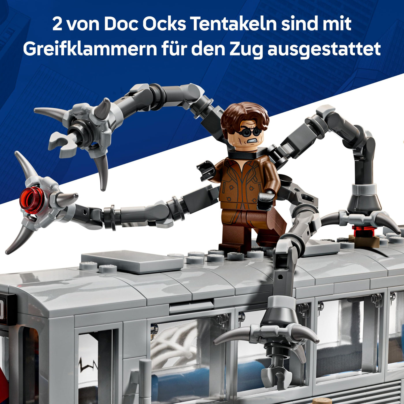 LEGO ǀ Marvel Spider-Man vs. Doc Ock: Showdown in der U-Bahn - Kreatives Spielzeug mit Superhelden Minifiguren - Spielzeug Zugmodell - Kinder Geschenk für Jungen und Mädchen ab 9 Jahren - 76321