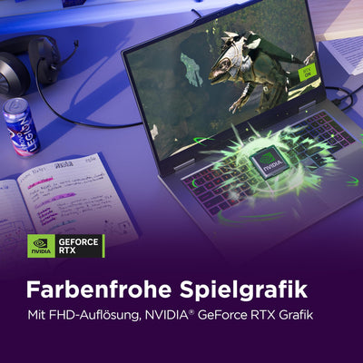 Lenovo LOQ Gaming AI Laptop | 17.3" Full HD 165Hz Display | NVIDIA GeForce RTX 5070 | Intel Core i7-14700HX | 16GB RAM | 1TB SSD | Win11 | QWERTZ | 24-Zonen-RGB-Tastatur | Grau | 3 Monate GamePass