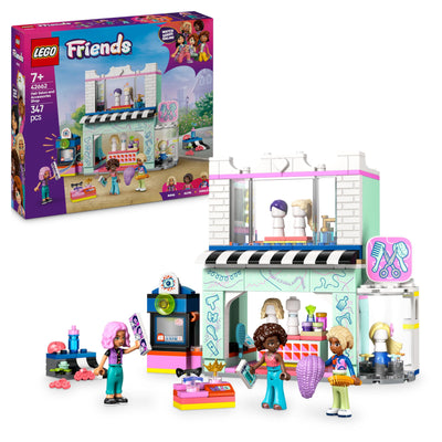 LEGO Friends Friseursalon, BAU- und Spielset für kreative Rollenspiele, Bauspielzeug, Geschenk für Mädchen ab 7 Jahren, 3 Minifiguren der Charaktere für Rollenspiele 42662