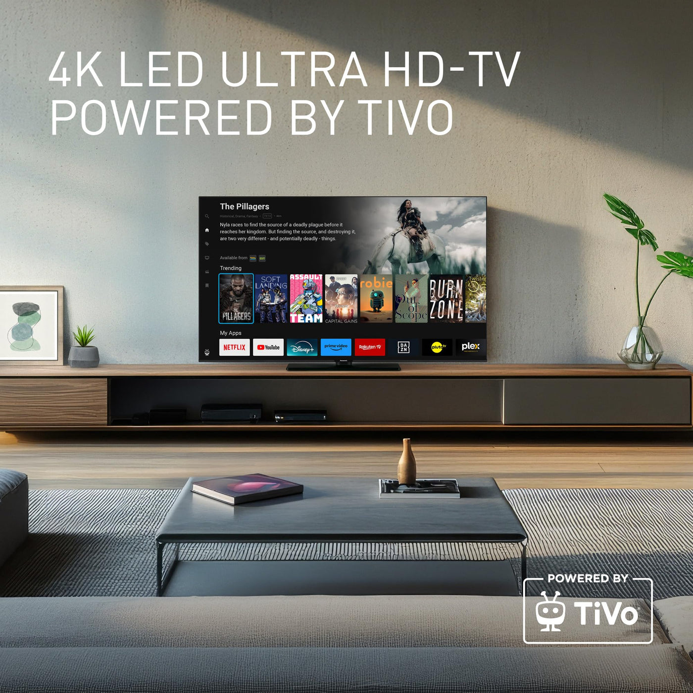 Panasonic TB-50W61AEZ, W61 Serie, 50 Zoll, 4K Ultra HD LED Smart TV, 2025, TiVo, Dolby Vision & Atmos, Game Mode Plus, Alexa & Google Sprachsteuerung, Schwarz