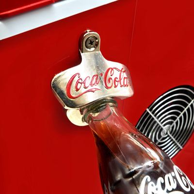 Salco Coca Cola Eiswürfelmaschine – Kompakter Eiswürfelbereiter mit 2 Eiswürfelgrößen, 12 kg Eis in 24 Stunden, Automatische Warnfunktion, Ice Maker Retro-Design in Rot