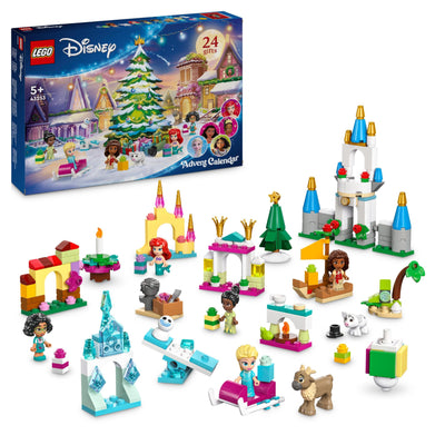 LEGO │ Disney Princess Adventskalender 2024, Bauspielzeug mit 5 Mikro-Spielfiguren, Adventsbauset für Kinder, fantasievolle Geschenkidee für Mädchen & Jungen ab 5 Jahren, Geschenk zu Weihnachten 43253