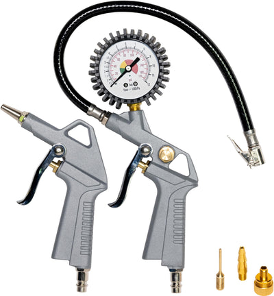 Güde Kompressor Airpower 180/08 (ölfrei & wartungsarm, Riemenantrieb, 8 bar, 1100 W, eff. Liefermenge 140 l/min, 2,5 m Druckluftschlauch mit Schnellkupplung, inkl. Zubehör)