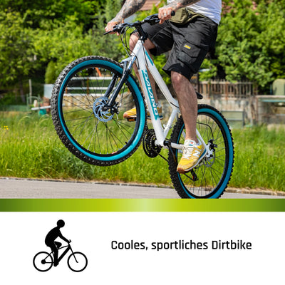 Galano G600 MTB Dirt Bike 26 Zoll für Erwachsene und Jugendliche ab 145 cm Mountainbike mit Federgabel Crossbike 18 Gang Kettenschaltung (raw, 33 cm)