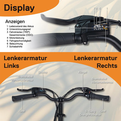 SAXONETTE E Bike Klapprad 20 Zoll mit Rücktrittbremse und nabenschaltung, E Fahrrad Herren mit 36V 11.4Ah 410Wh Akku, 80KM Lange Range, Elektrofahrrad Pedelec 25 km/h für Herren Damen
