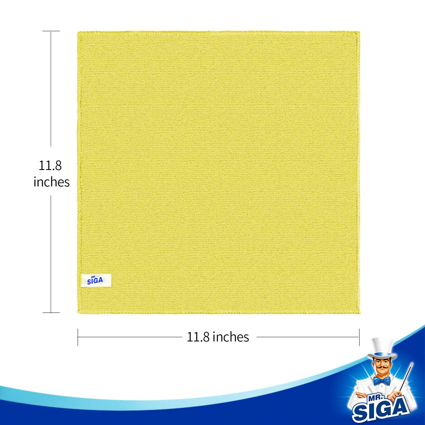 MR.SIGA Mikrofaser-Reinigungstücher Lappen Putztücher Fenster Tücher Mikrofasertücher Geschirrtücher, 50er Set, 30 x 30 cm