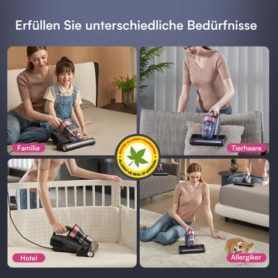 Jimmy BX8 Milbensauger 600W, Milbenstaubsauger für Matratzen mit UV-Licht, 65℃ Heißluft, Staubsensor, Negativ-Ionen-Funktion zur Luftreinigung LED-Bildschirm, Hausstaubmilben Bekämpfen Sauger
