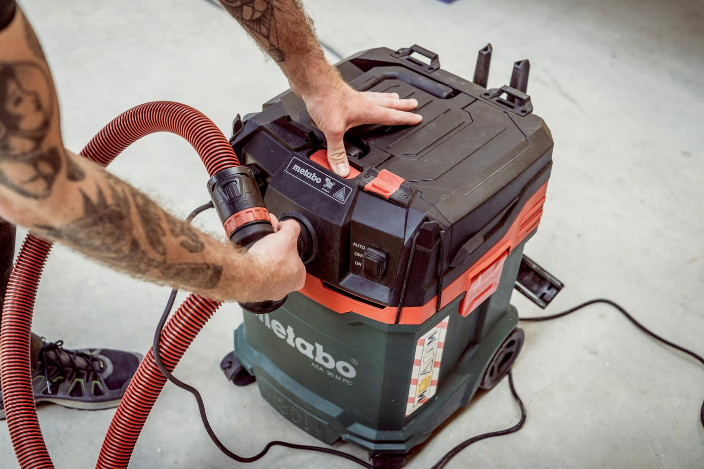 Metabo ASA 30 M PC Allessauger – 602087000 – Nass-/Trockensauger mit integrierter Filterabreinigung – 8 m Kabellänge